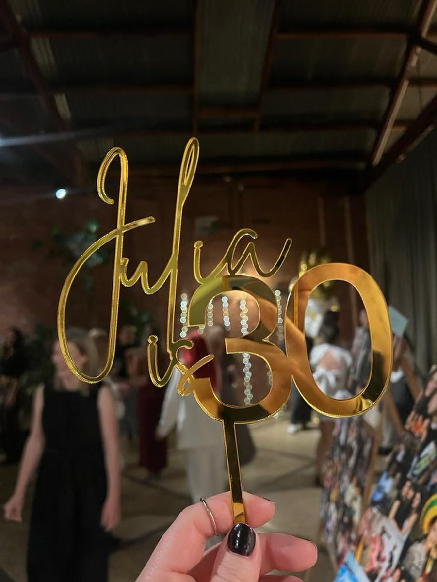 Custom Single Layered Cake Topper – Blaze Apparel & Merchandise