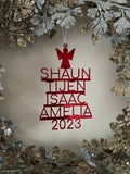 Family Name Christmas Tree Ornament