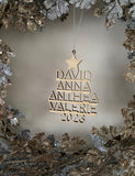 Family Name Christmas Tree Ornament