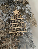 Family Name Christmas Tree Ornament
