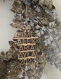 Family Name Christmas Tree Ornament