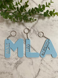 Acrylic Letter Bag Tag/Keyring