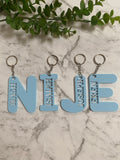 Acrylic Letter Bag Tag/Keyring