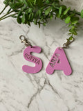 Acrylic Letter Bag Tag/Keyring