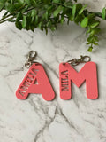 Acrylic Letter Bag Tag/Keyring
