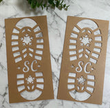 Santa Footprint Stencil