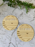 Hello World Plaque with Floral Engravings