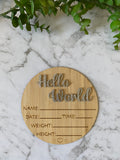Hello World Plaque