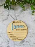 Baby Announcement Plaque
