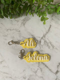 Acrylic Name Keyring