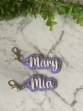 Acrylic Name Keyring