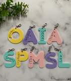 Acrylic Letter Bag Tag/Keyring