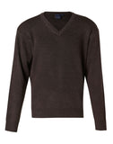 WJ01 V NECK WOOL/ACRYLIC KNIT JUMPER