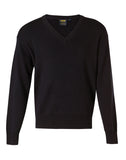 WJ01 V NECK WOOL/ACRYLIC KNIT JUMPER