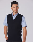 WJ02 MEN'S  V-NECK KNIT VEST