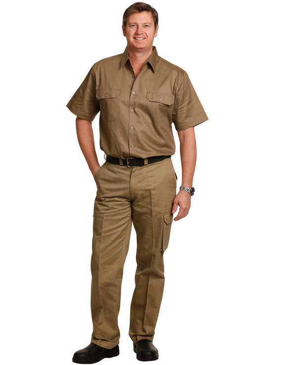 WP07 MEN'S HEAVY COTTON PRE-SHRUNK DRILL PANTS REGULAR SIZE
