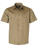 WT03 COTTON DRILL SHORT SLEEVE WORK SHIRT
